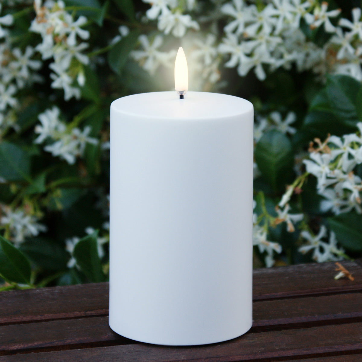 Uyuni Outdoor Pillar Candle - Ivory White