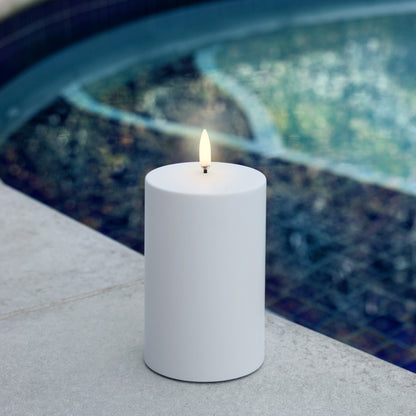 Uyuni Outdoor Pillar Candle - Ivory White