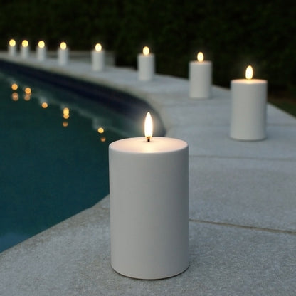 Uyuni Outdoor Pillar Candle - Ivory White