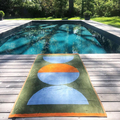 Lateral Objects 'Ellipse' Large Cotton Beach Towel