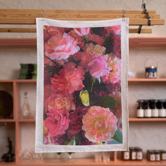 Holmbrae Printed 100% Linen Tea Towel