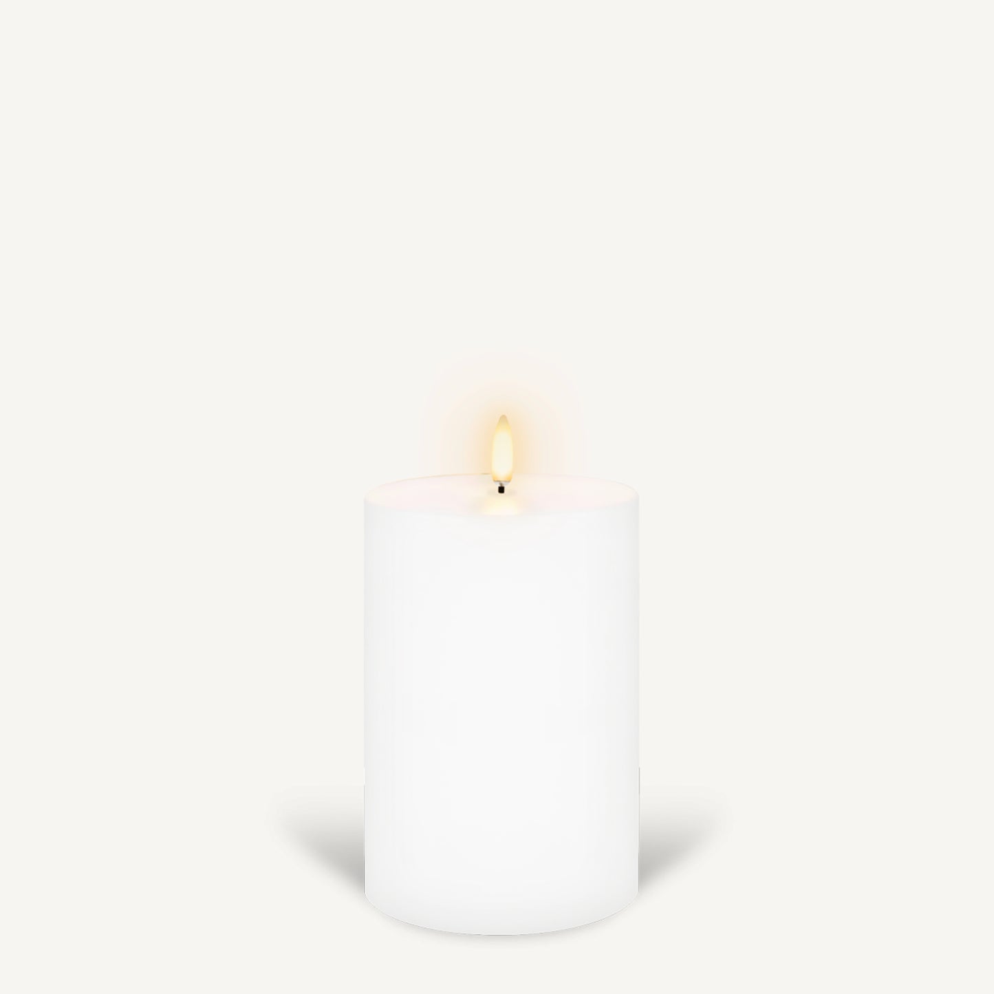 Uyuni Real Wax Flameless Pillar Candle - Nordic White