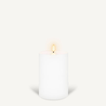 Uyuni Real Wax Flameless Pillar Candle - Nordic White