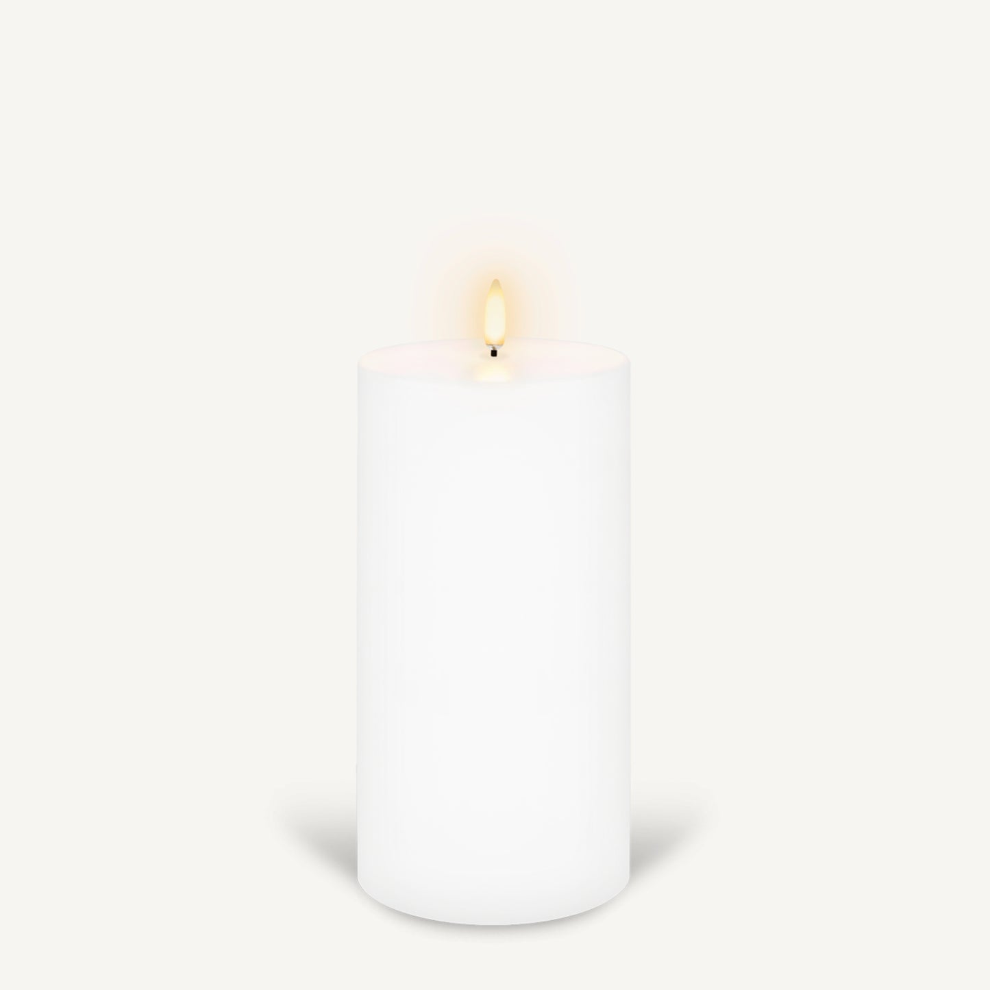 Uyuni Real Wax Flameless Pillar Candle - Nordic White