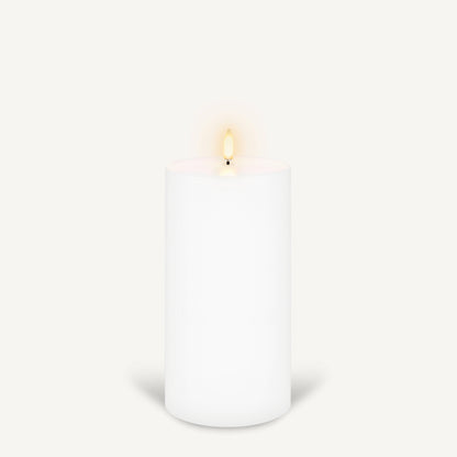 Uyuni Real Wax Flameless Pillar Candle - Nordic White