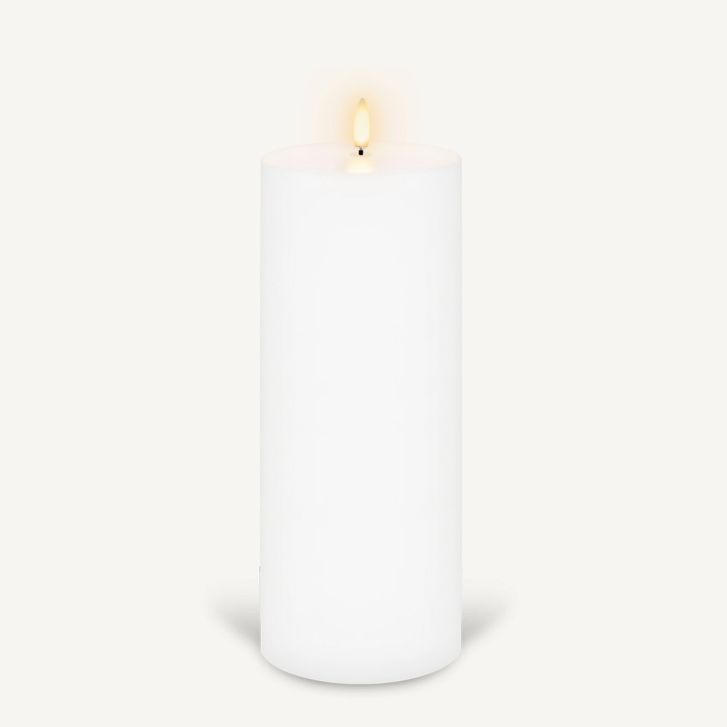 Uyuni Real Wax Flameless Pillar Candle - Nordic White