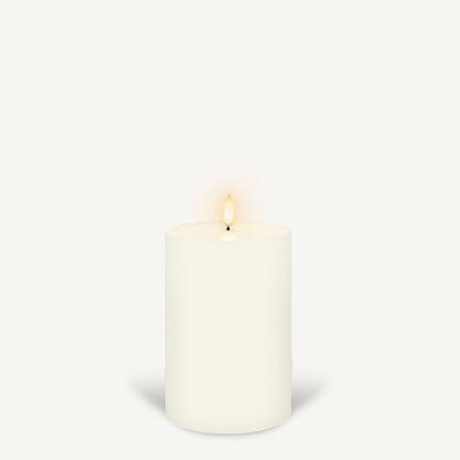 Uyuni Real Wax Flameless Pillar Candle - Ivory