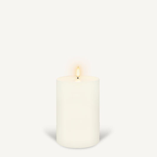 Uyuni Real Wax Flameless Pillar Candle - Ivory