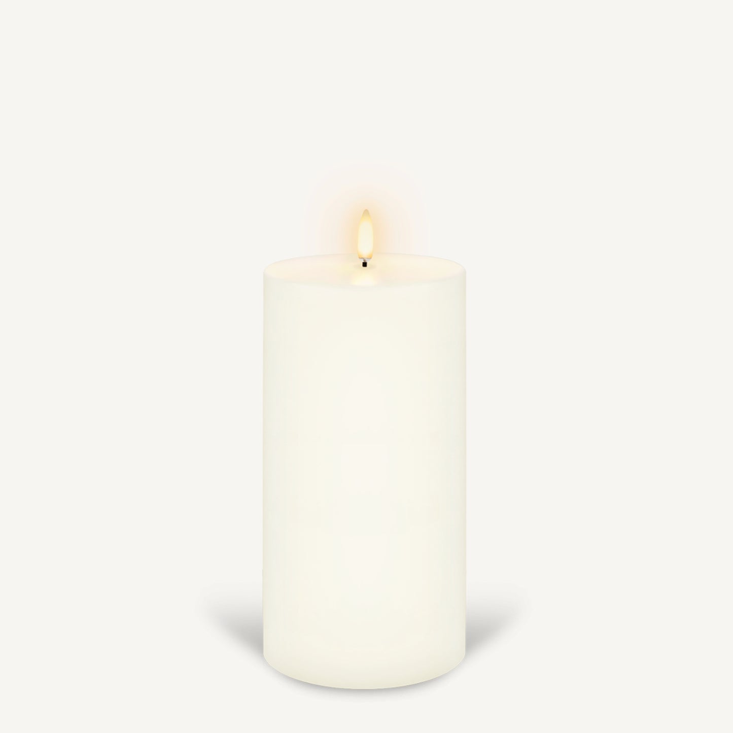 Uyuni Real Wax Flameless Pillar Candle - Ivory