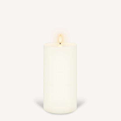 Uyuni Real Wax Flameless Pillar Candle - Ivory