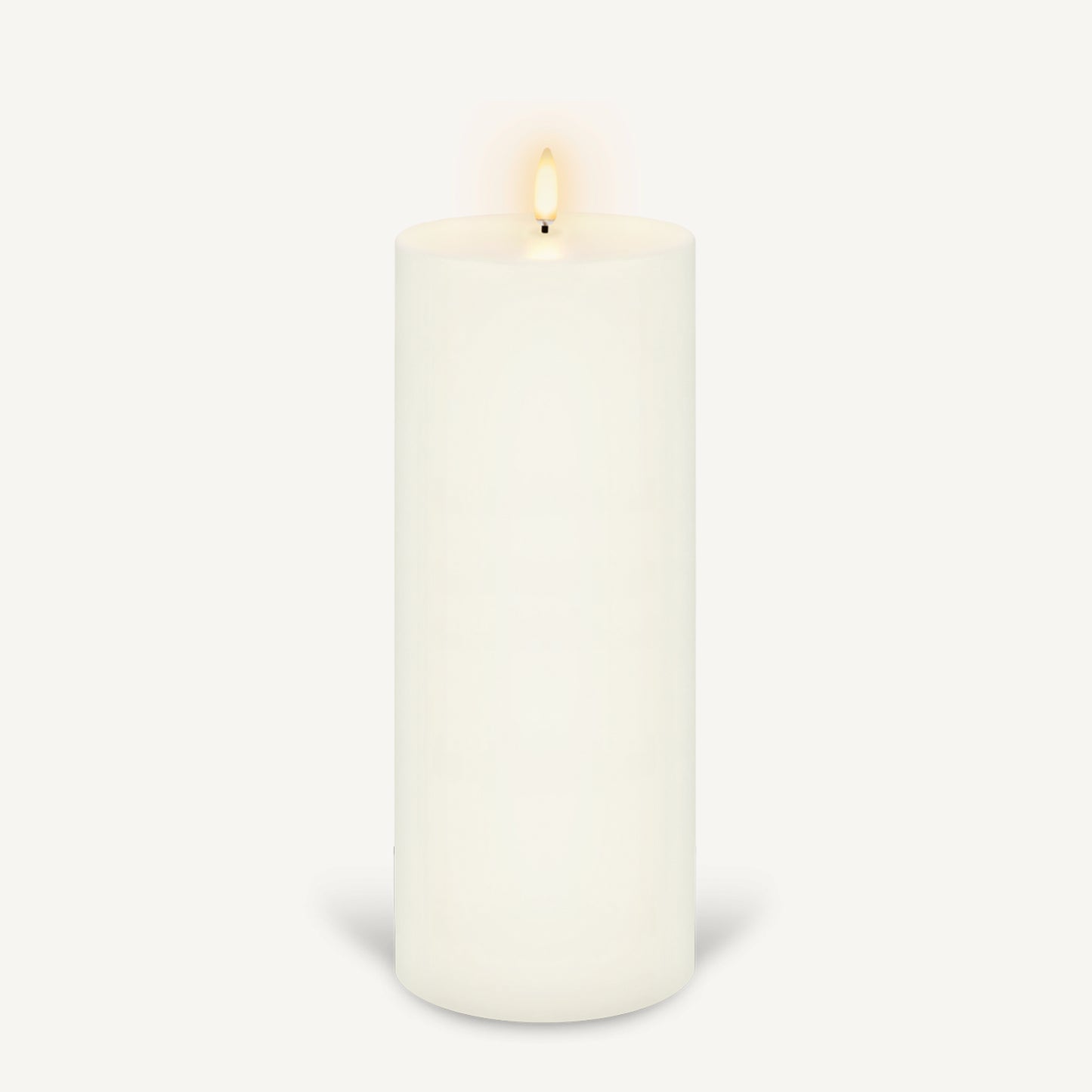 Uyuni Real Wax Flameless Pillar Candle - Ivory