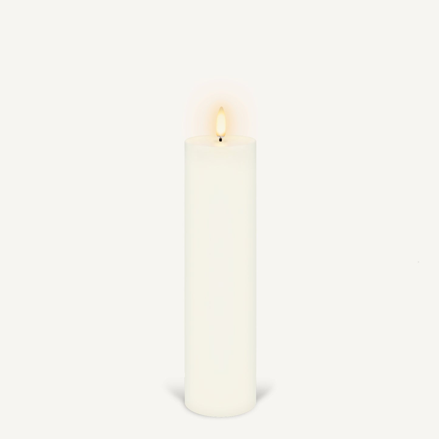 Uyuni Real Wax Flameless Pillar Candle - Ivory