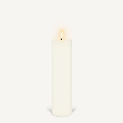 Uyuni Real Wax Flameless Pillar Candle - Ivory