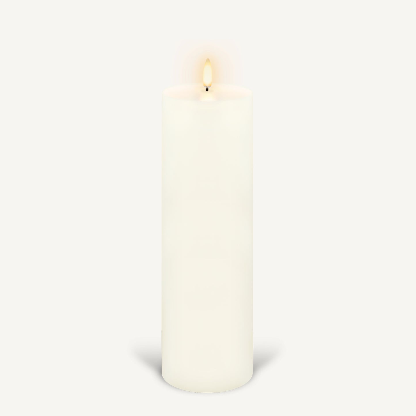 Uyuni Real Wax Flameless Pillar Candle - Ivory